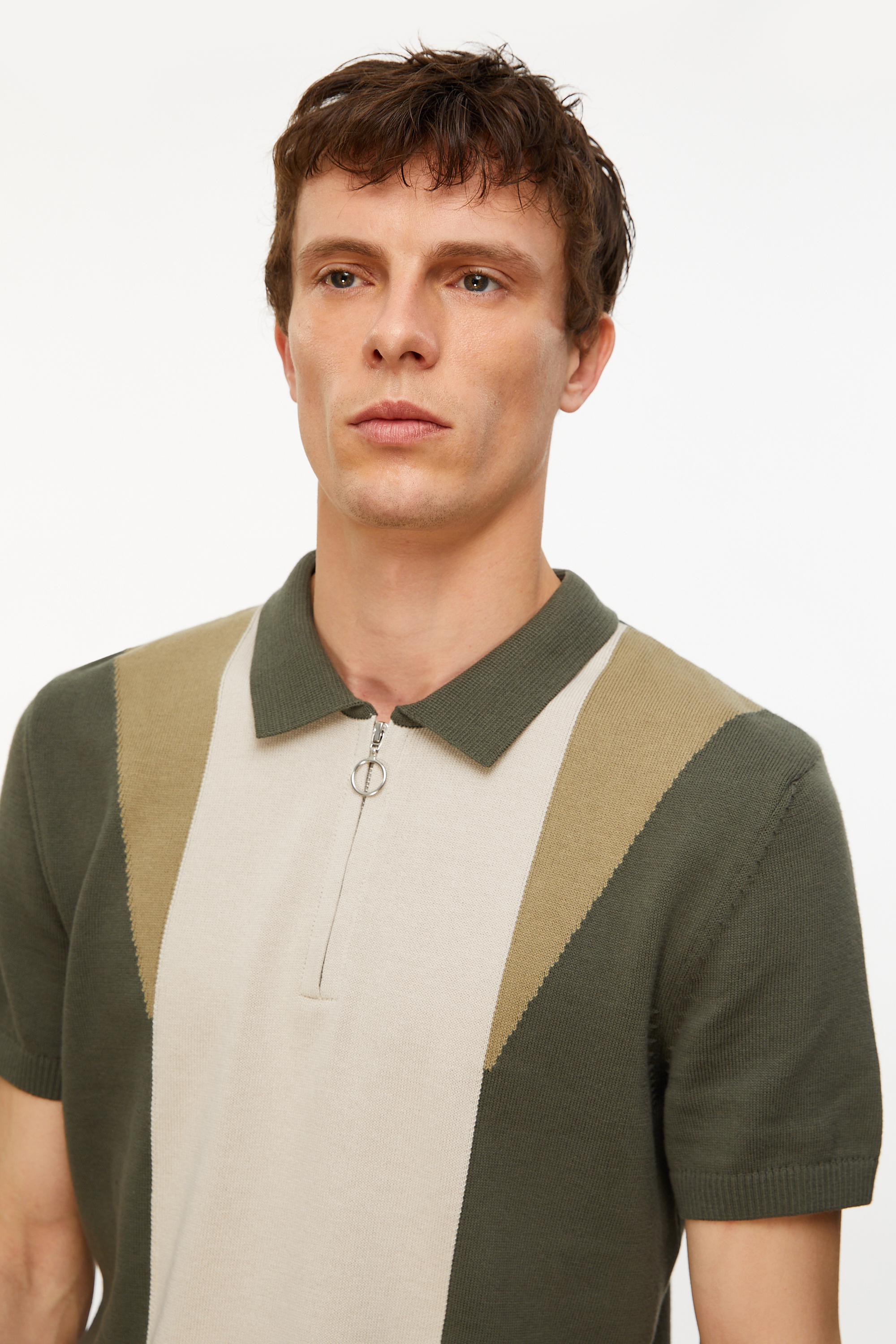 POLO YAKA RENK BLOKLU TRİKO