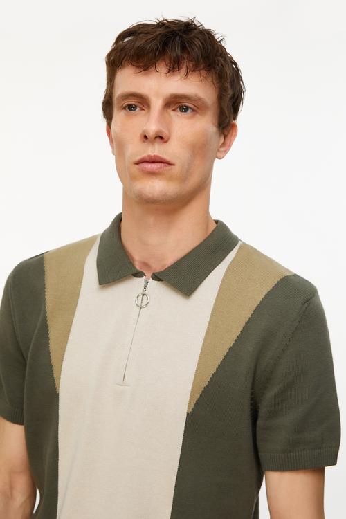  POLO YAKA RENK BLOKLU TRİKO