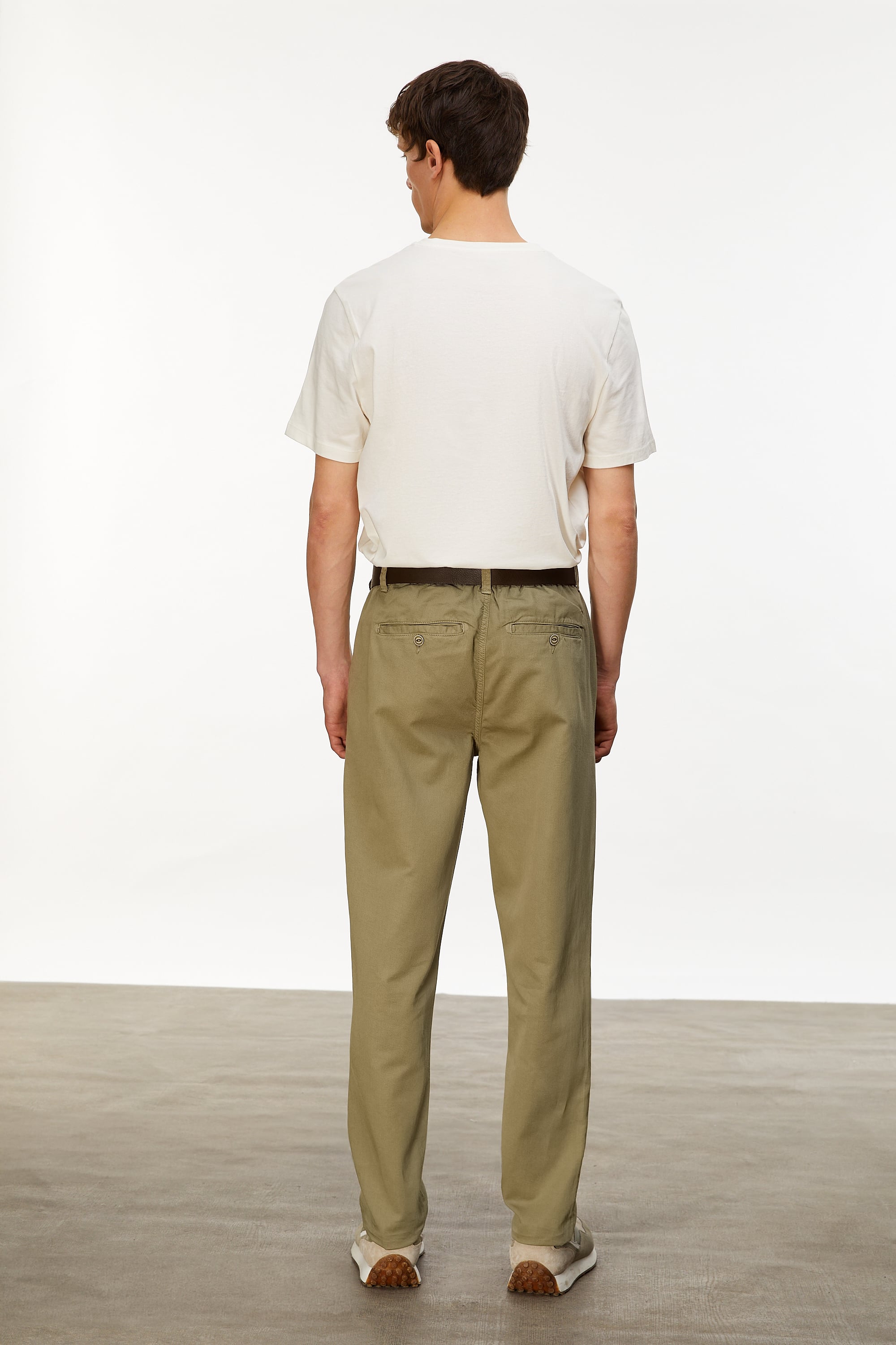 KETEN KARIŞIMLI STRAIGHT FIT CHINO PANTOLON