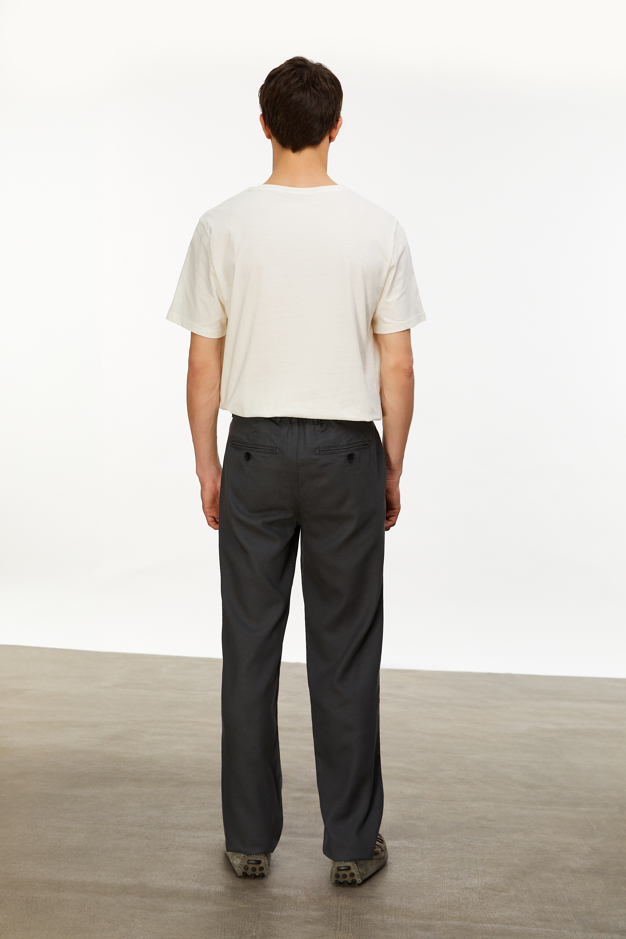 BASKILI BİSİKLET YAKA KISA KOLLU T-SHIRT