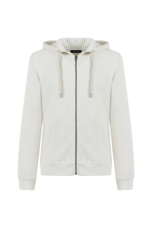  DOKULU KAPÜŞONLU SWEATSHIRT