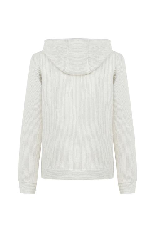  DOKULU KAPÜŞONLU SWEATSHIRT