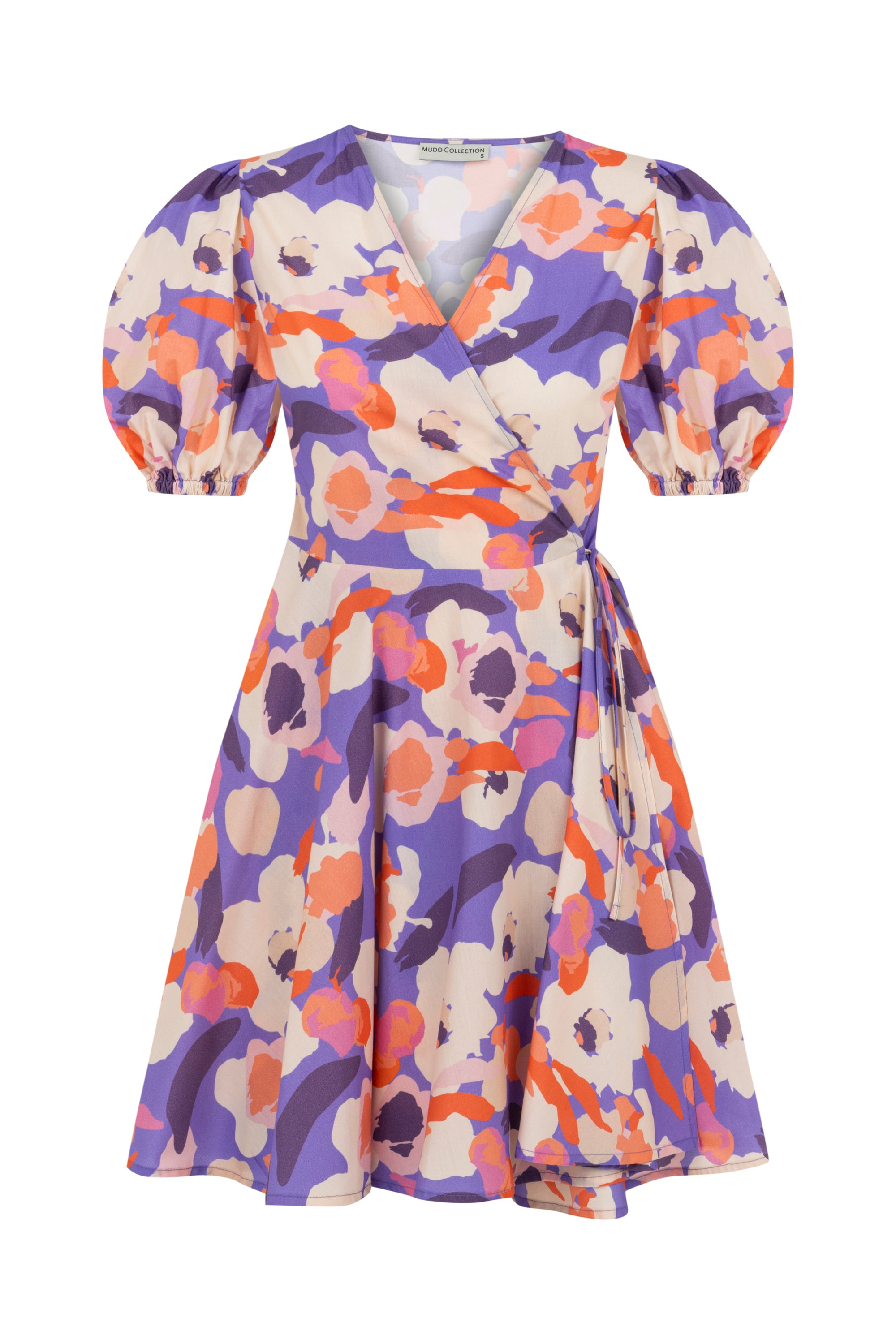 ÇİÇEK DESENLİ MİNİ KRUVAZE ELBİSE