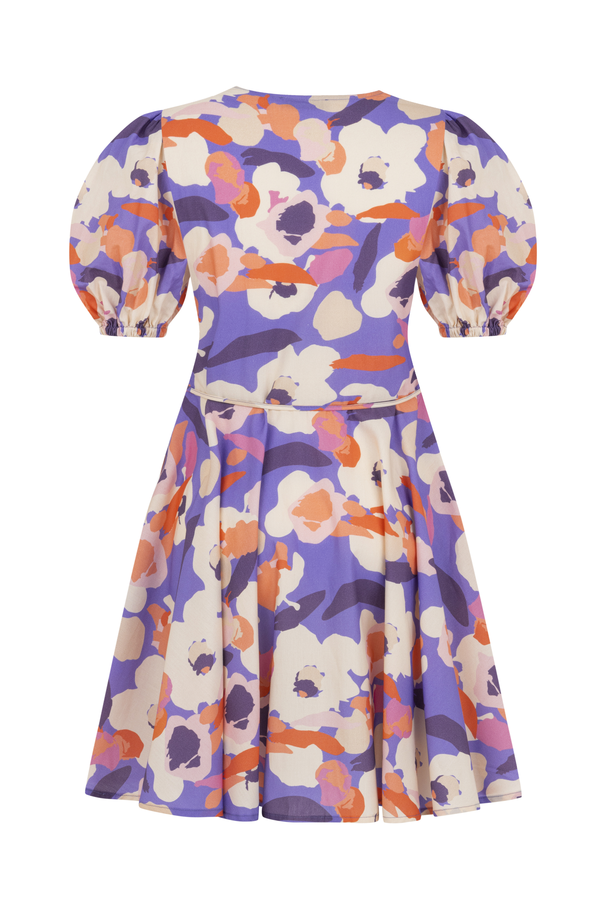 ÇİÇEK DESENLİ MİNİ KRUVAZE ELBİSE