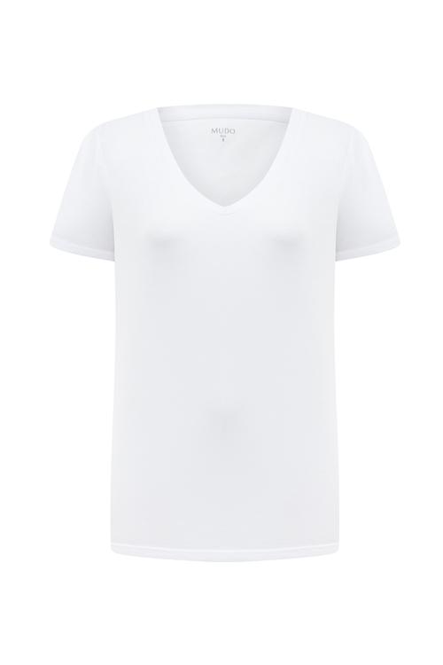  V YAKA KISA KOLLU T-SHIRT