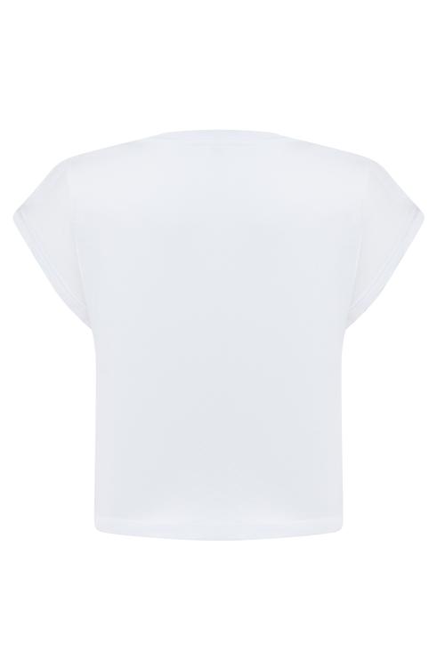  BİSİKLET YAKA CROP T-SHIRT