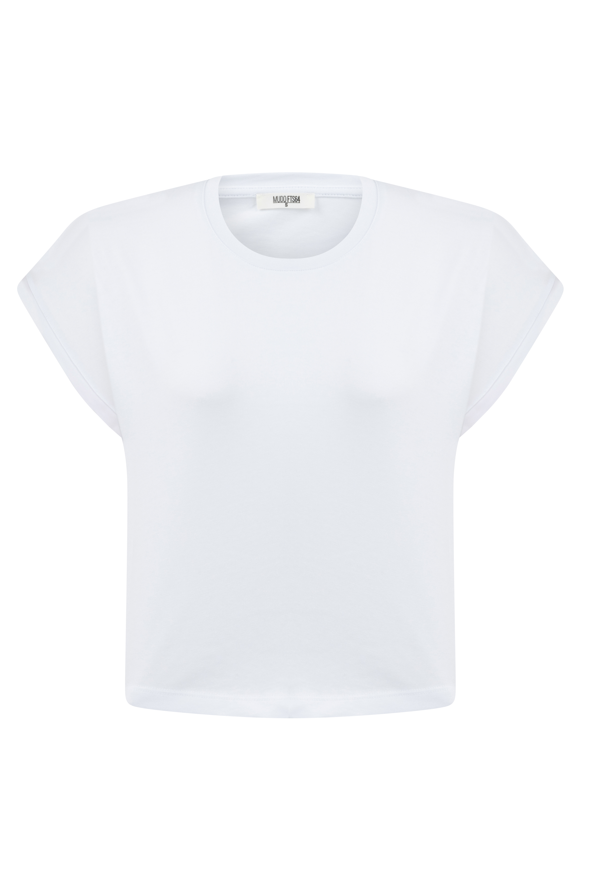 BİSİKLET YAKA CROP T-SHIRT