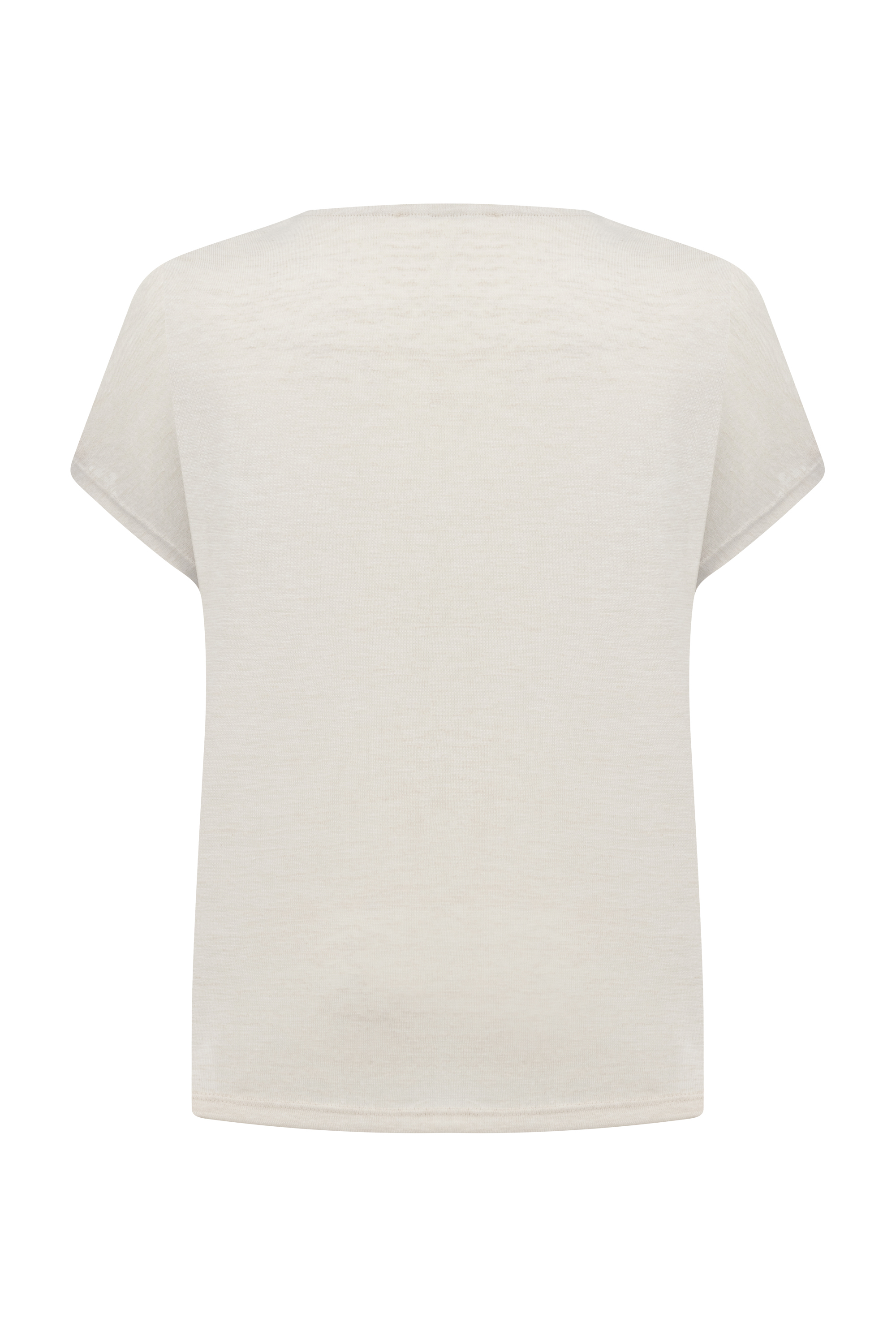 DETAYLI V YAKA KISA KOLLU T-SHIRT