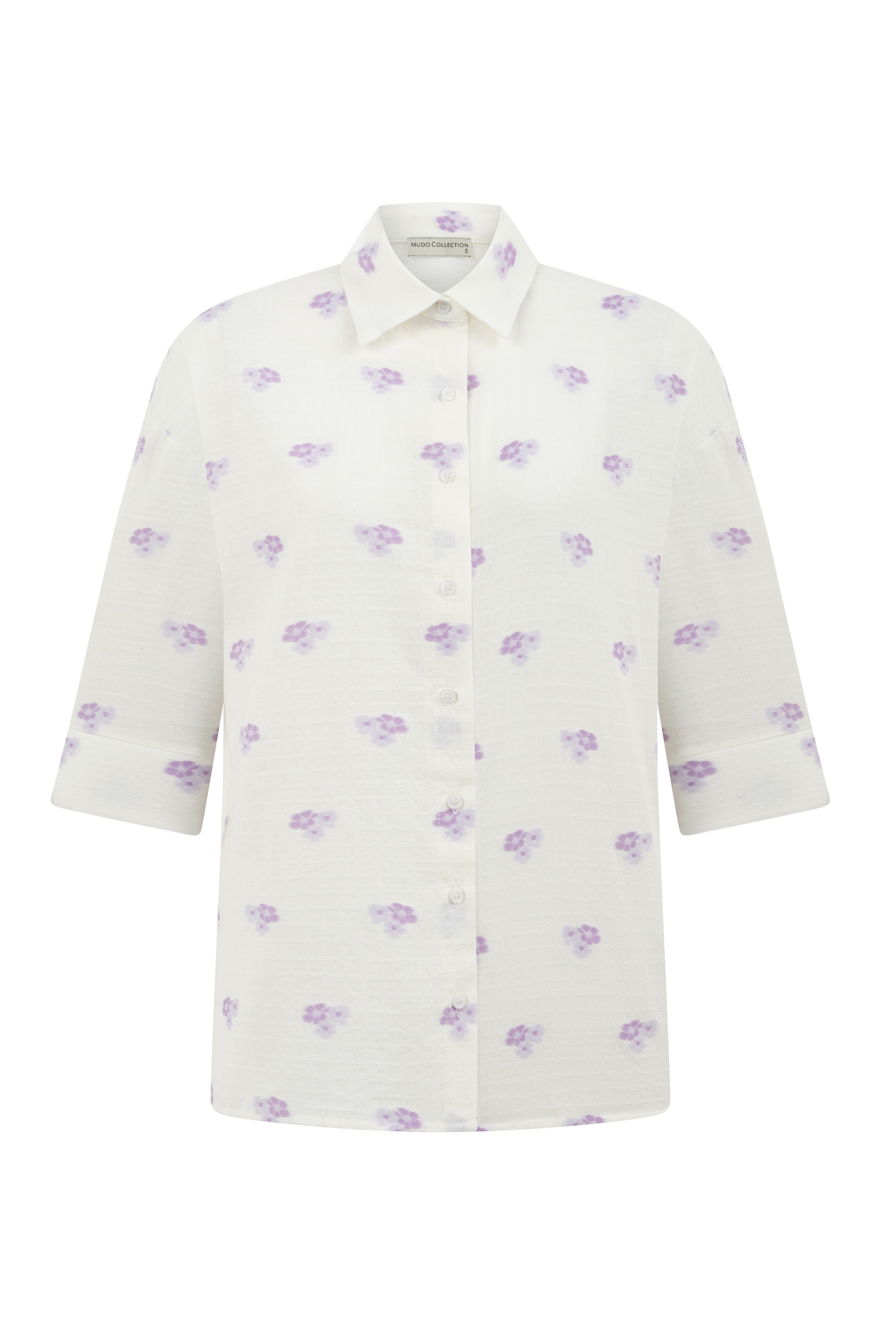 ÇİÇEK NAKIŞLI SMART GÖMLEK