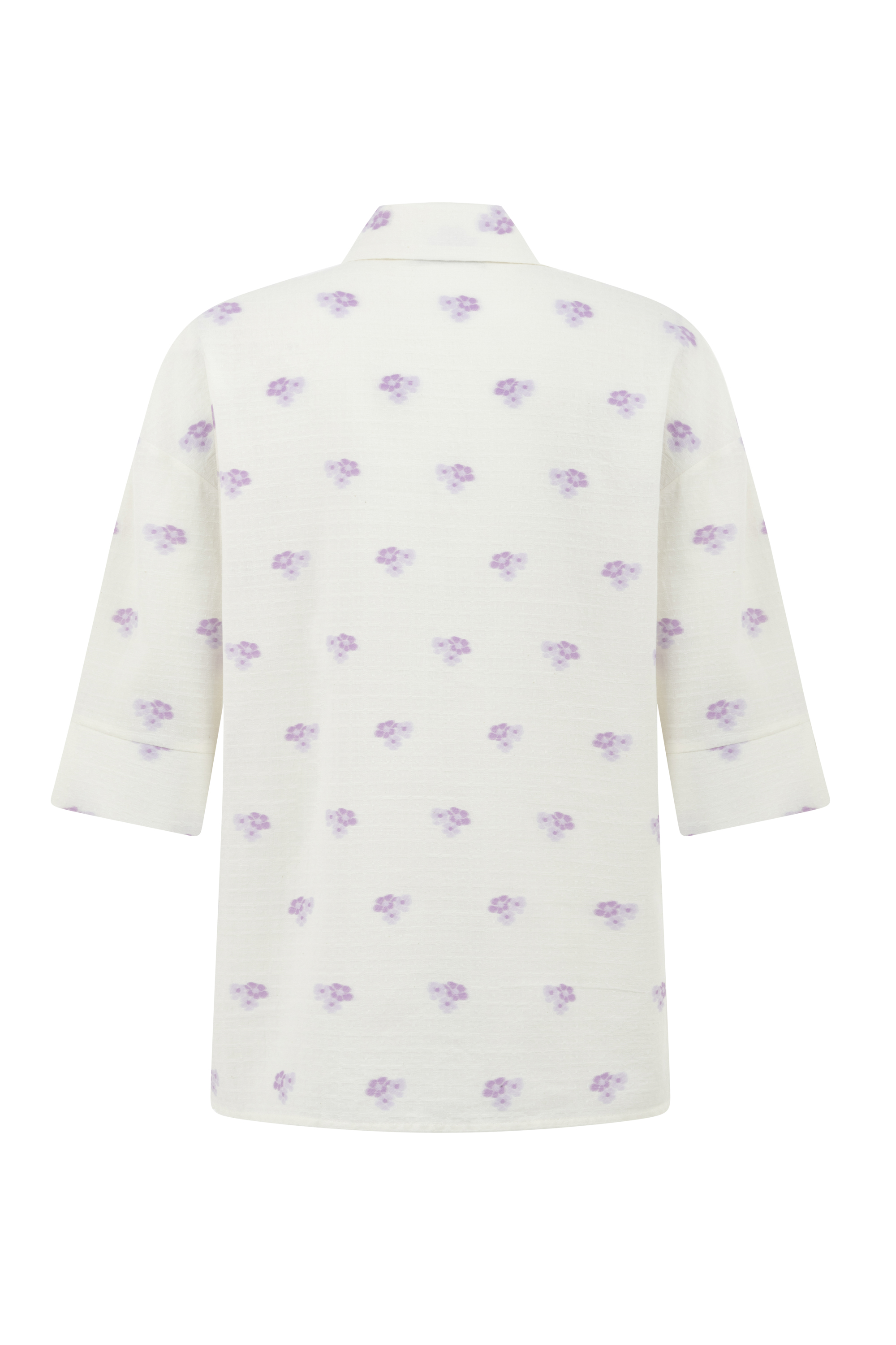 ÇİÇEK NAKIŞLI SMART GÖMLEK