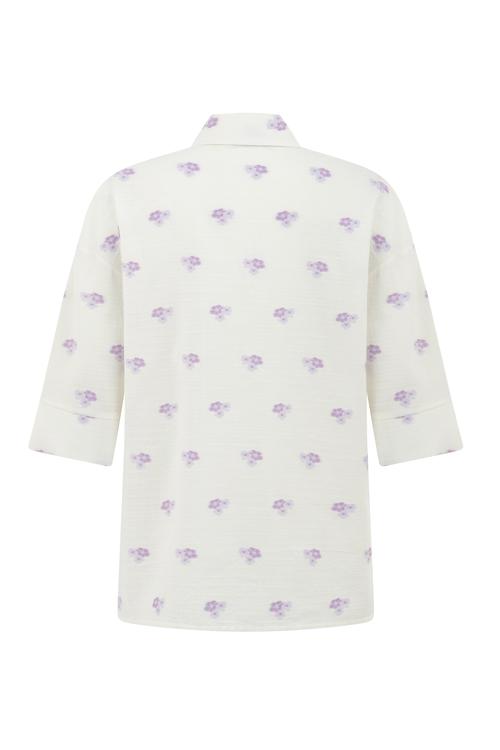  ÇİÇEK NAKIŞLI SMART GÖMLEK