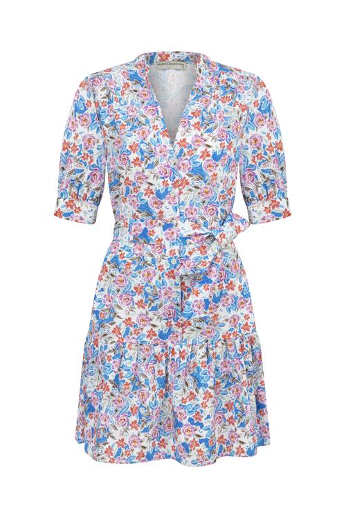  ÇİÇEK DESENLİ MİNİ KLOŞ ELBİSE