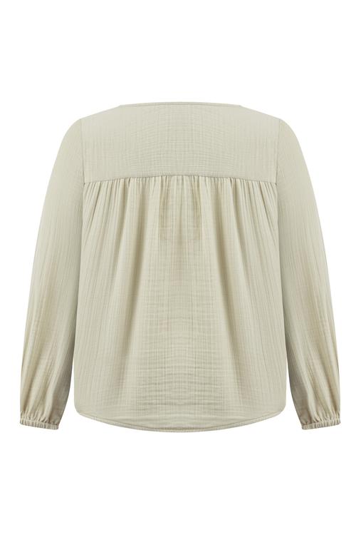  UZUN KOLLU MÜSLİN BLUZ