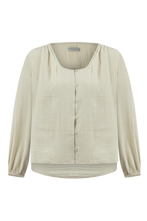  UZUN KOLLU MÜSLİN BLUZ