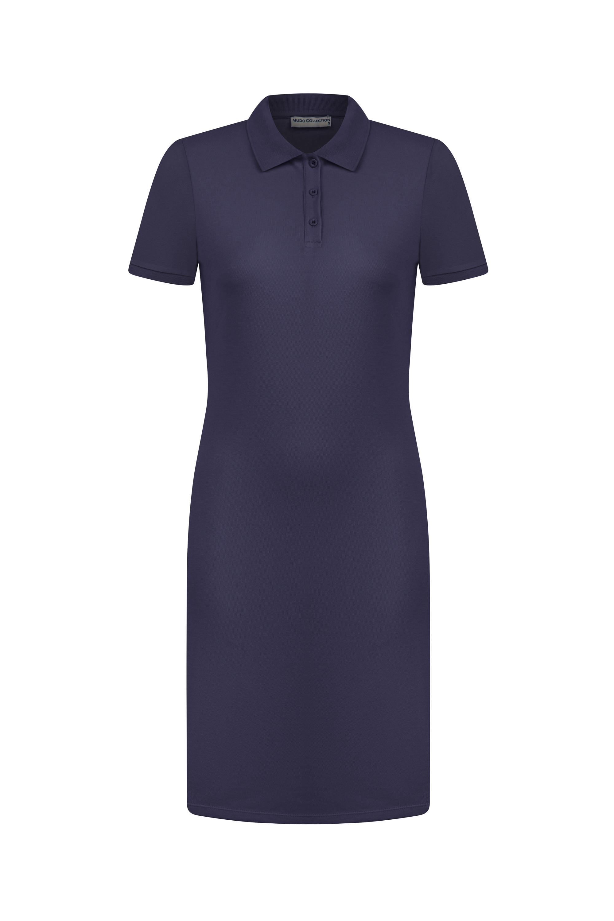 POLO YAKA KISA KOLLU MİNİ ELBİSE