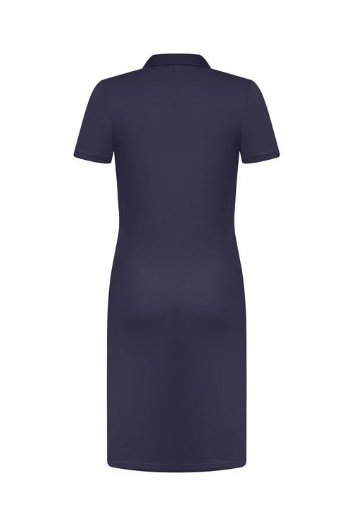  POLO YAKA KISA KOLLU MİNİ ELBİSE