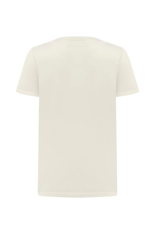  BALIK BASKILI BİSİKLET YAKA KISA KOLLU T-SHIRT