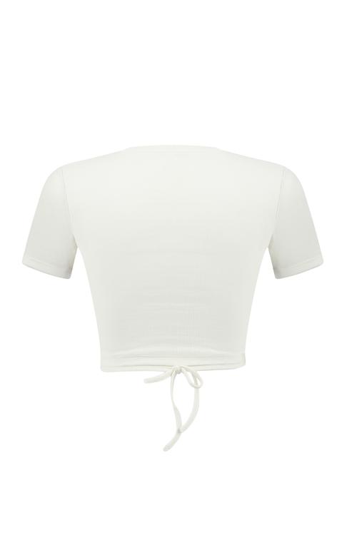  BAĞLAMA DETAYLI CROP T-SHIRT