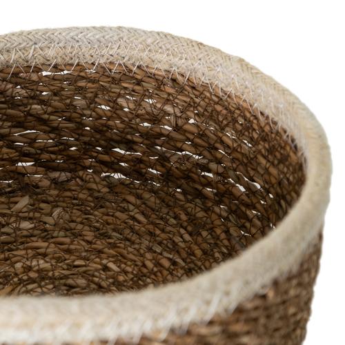  KNOX BEYAZ BORDÜRLÜ HASIR SEPET 18X7,5