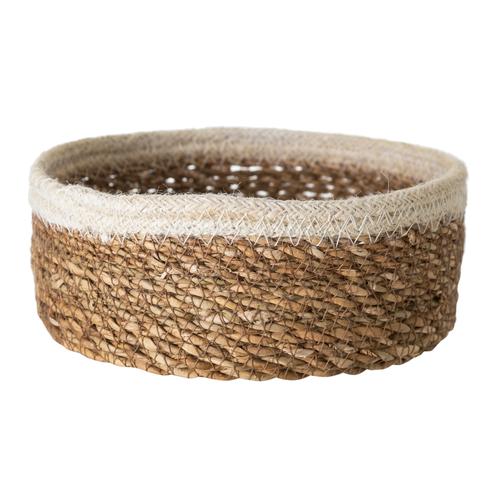  KNOX BEYAZ BORDÜRLÜ HASIR SEPET 18X7,5