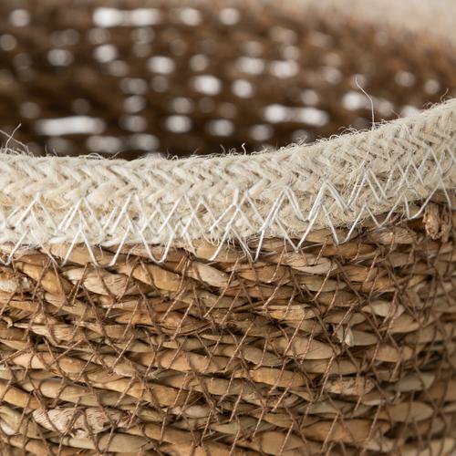  KNOX BEYAZ BORDÜRLÜ HASIR SEPET 18X7,5