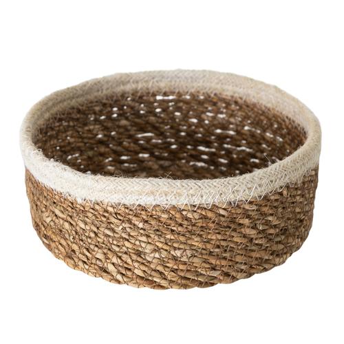  KNOX BEYAZ BORDÜRLÜ HASIR SEPET 18X7,5