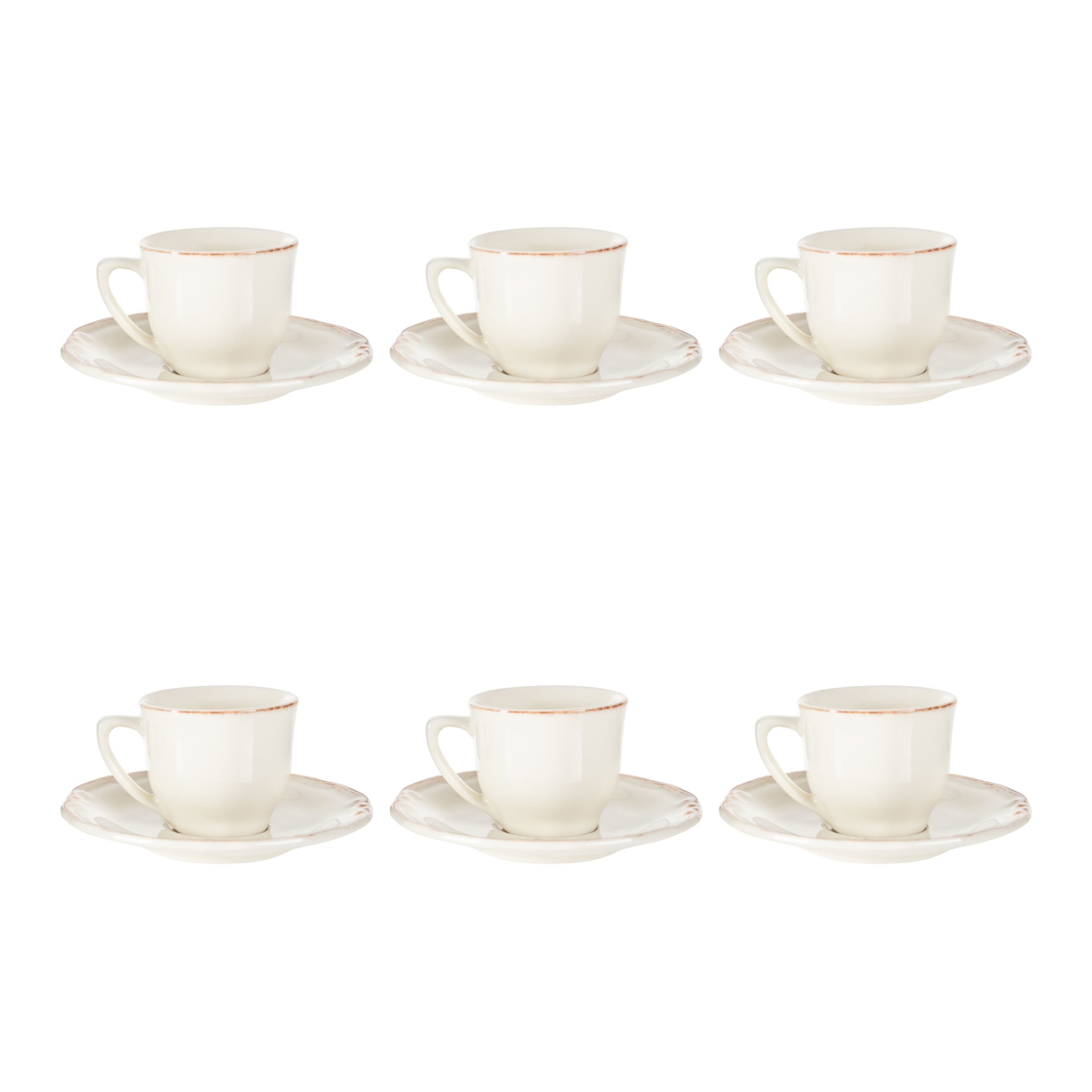 EKRU  ÇAY FİNCANI SETİ 180ML -6LI