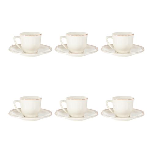  EKRU  ÇAY FİNCANI SETİ 180ML -6LI