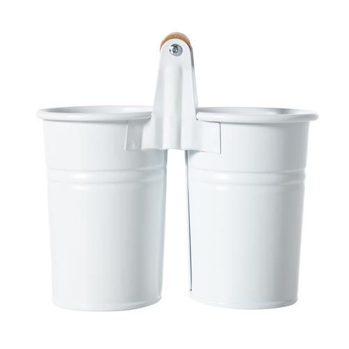  GALVANİZ 2Lİ KAŞIKLIK  -BEYAZ