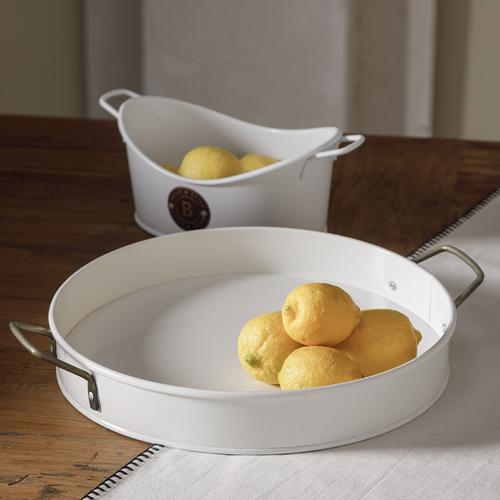  GALVANİZ YUVARLAK TEPSİ 34CM