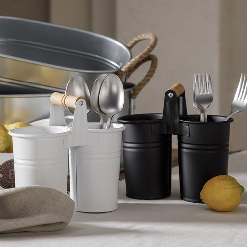  GALVANİZ  2Lİ KAŞIKLIK  -SİYAH