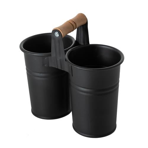  GALVANİZ  2Lİ KAŞIKLIK  -SİYAH