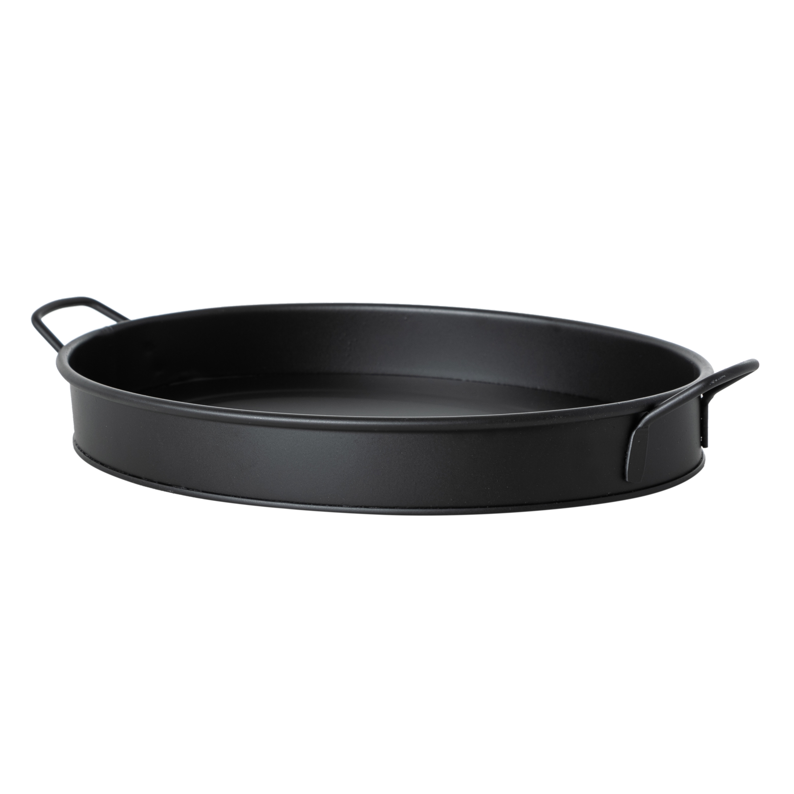 GALVANİZ OVAL TEPSİ 31CM -SİYAH
