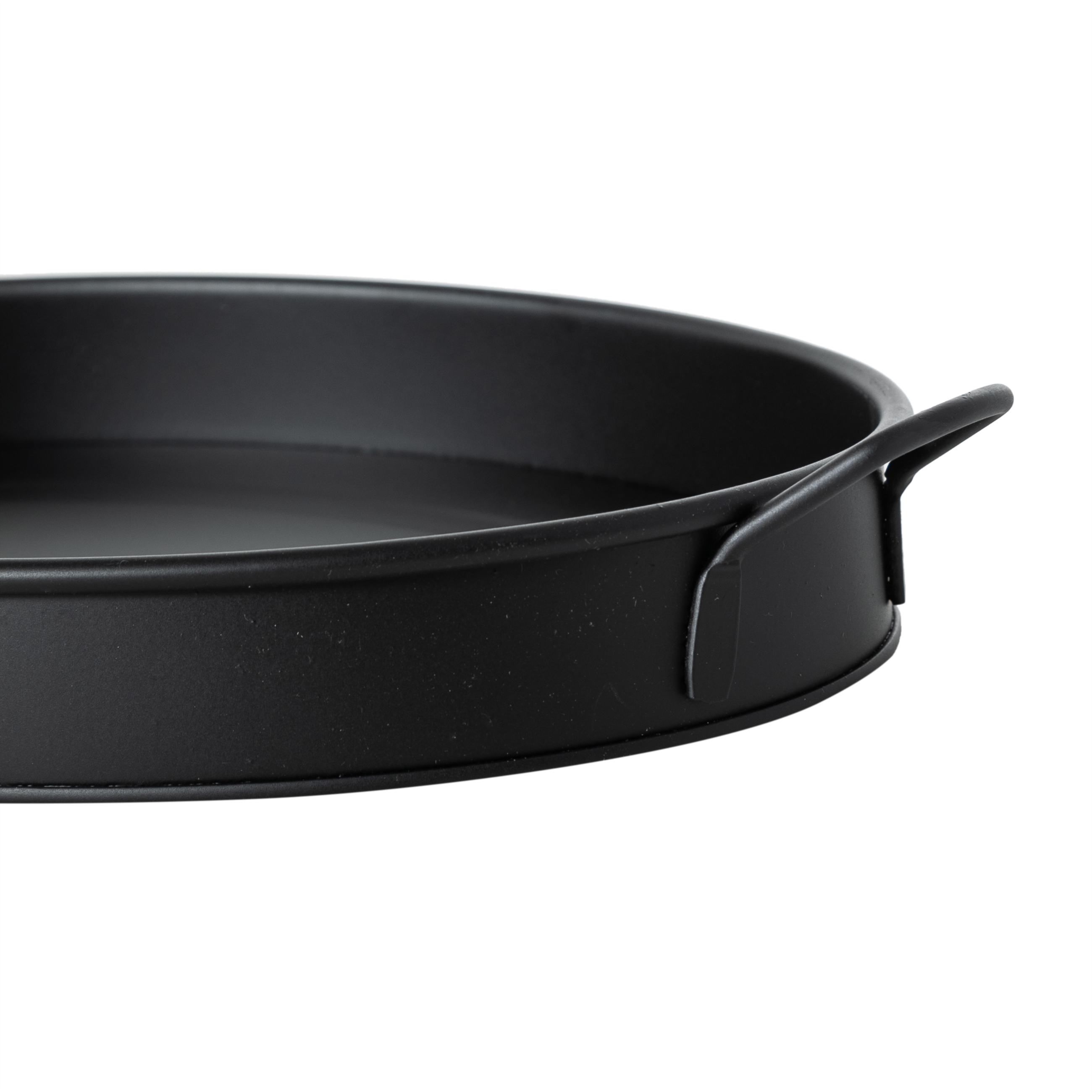 GALVANİZ OVAL TEPSİ 31CM -SİYAH