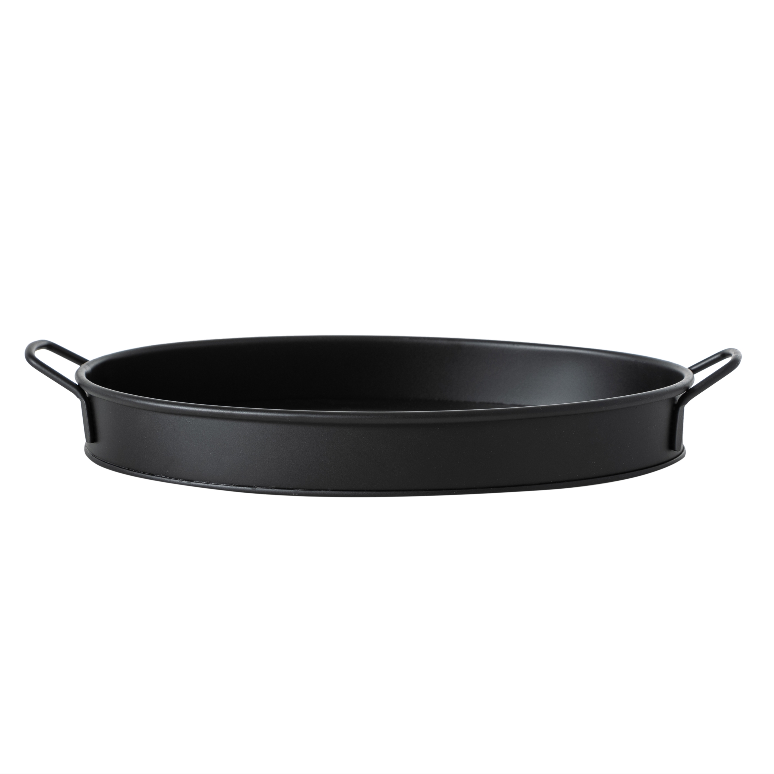 GALVANİZ OVAL TEPSİ 31CM -SİYAH