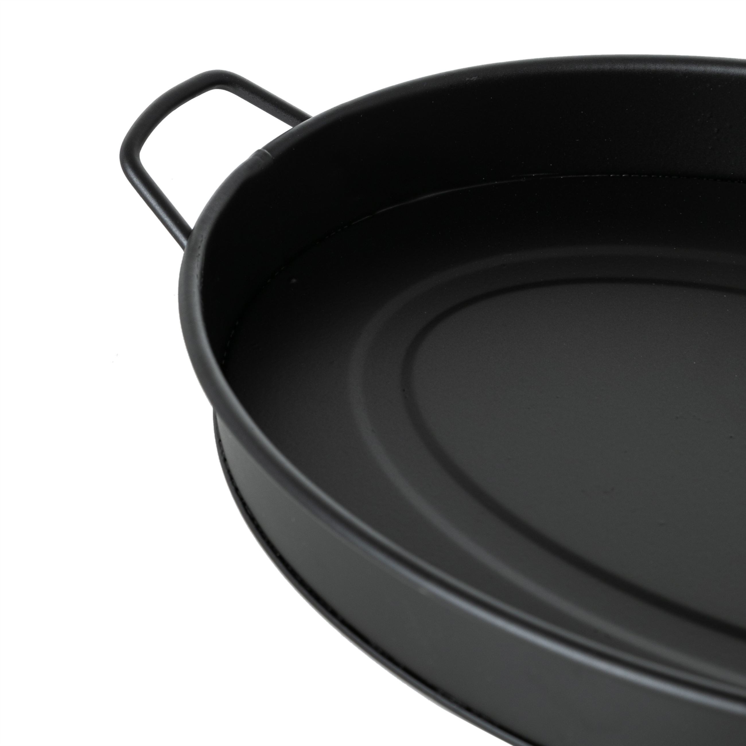 GALVANİZ OVAL TEPSİ 31CM -SİYAH