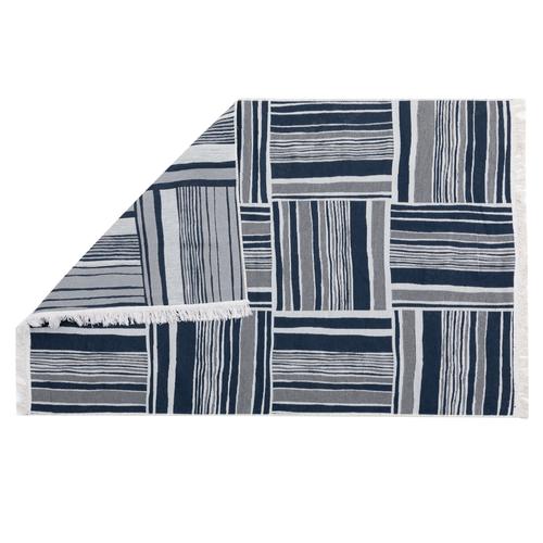 LARISSA PATCH ÇİFT TARAFLI HALI LACİVERT BEYAZ 120X180