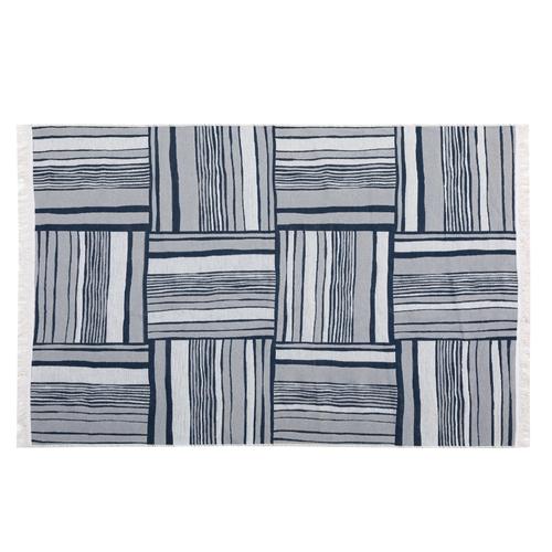 LARISSA PATCH ÇİFT TARAFLI HALI LACİVERT BEYAZ 120X180