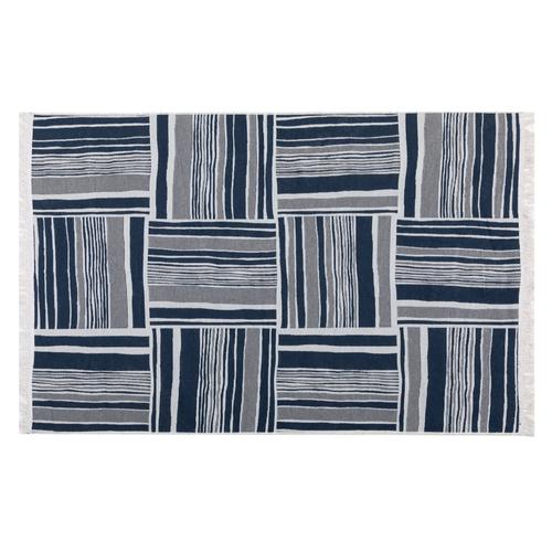 LARISSA PATCH ÇİFT TARAFLI HALI LACİVERT BEYAZ 120X180