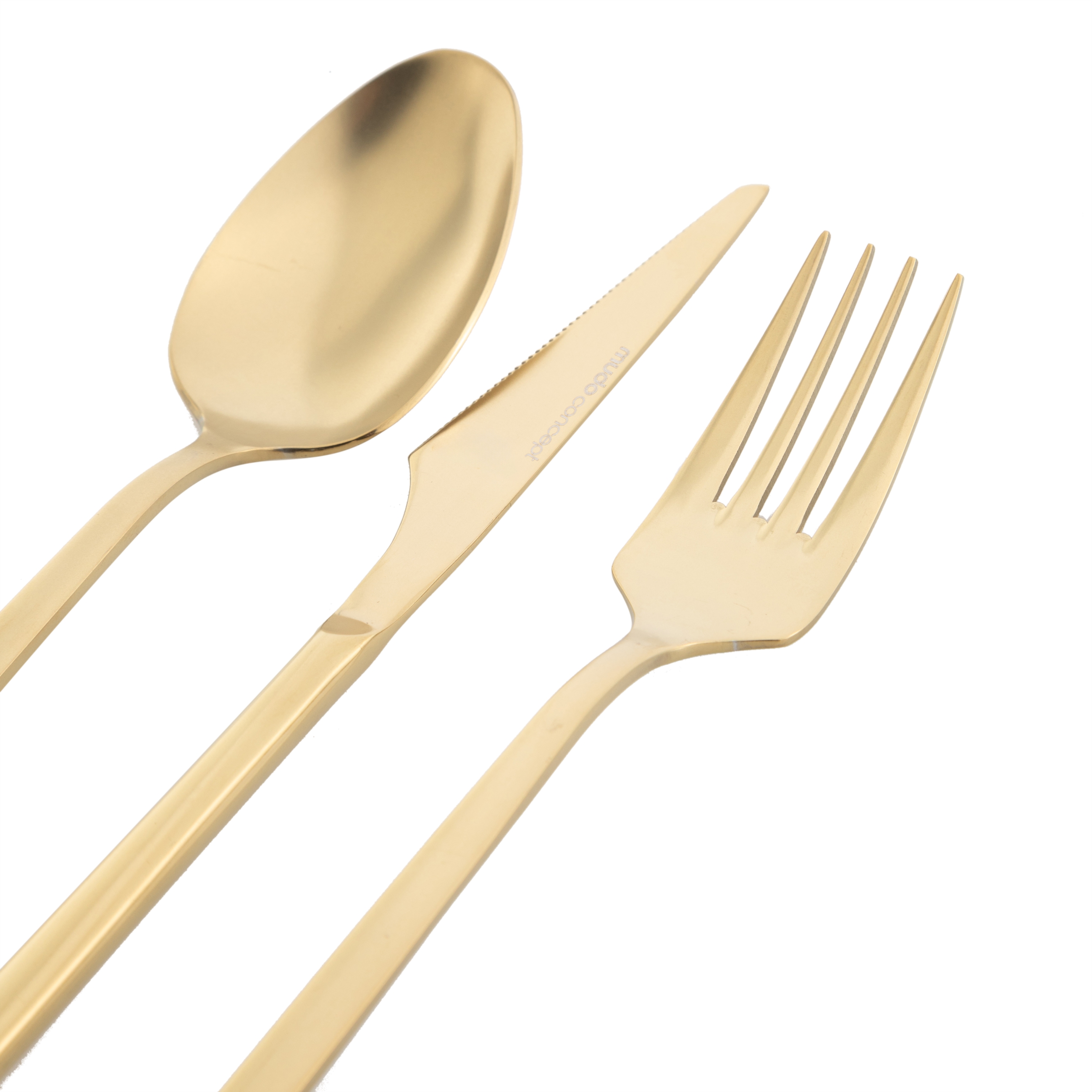 GRAND 18 PARÇA YEMEK ÇATAL KAŞIK BIÇAK TAKIMI - MAT GOLD