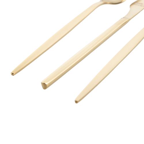  GRAND 18 PARÇA TATLI ÇATAL KAŞIK BIÇAK TAKIMI- MAT GOLD