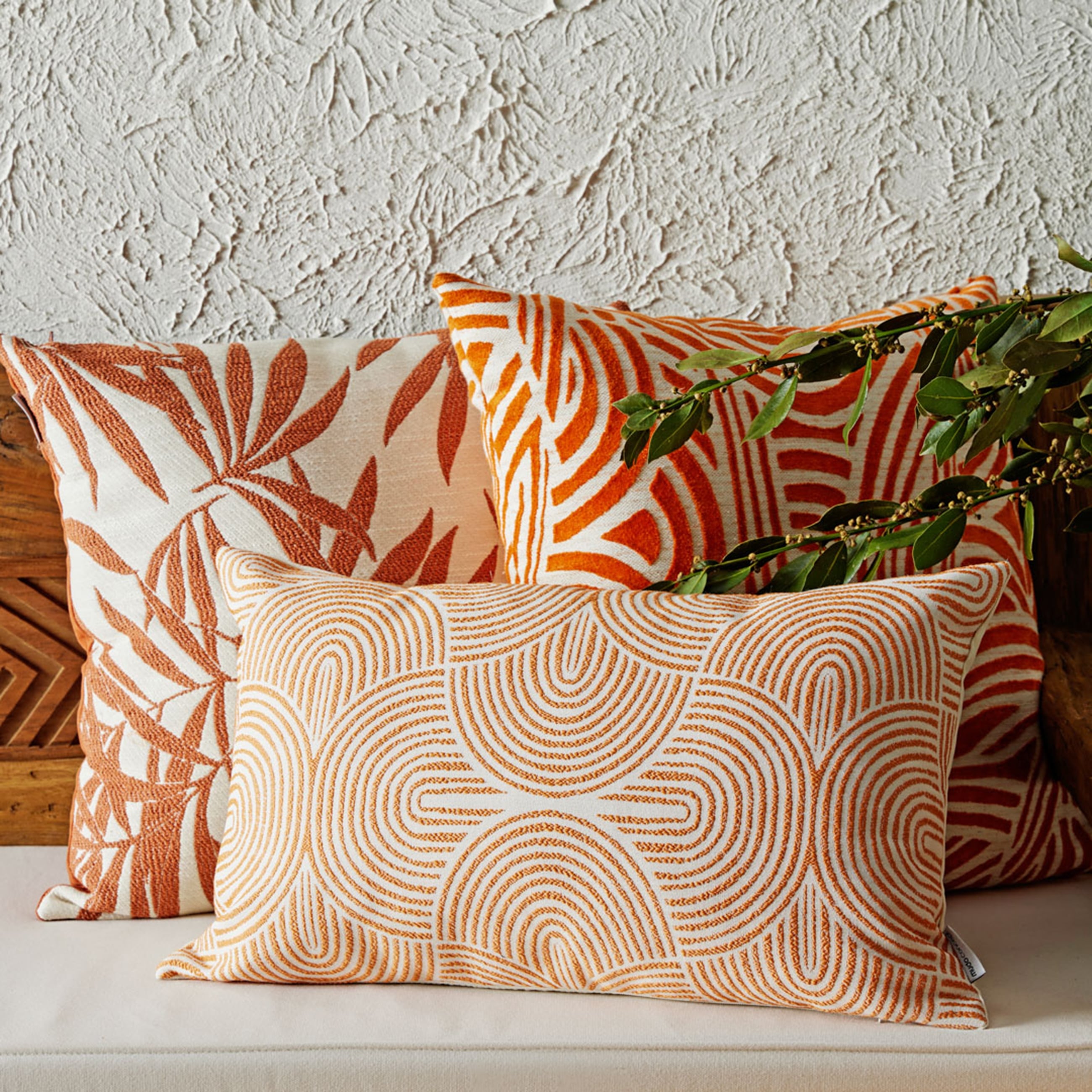 BELLA LEAVES KIRLENT TURUNCU 50X50