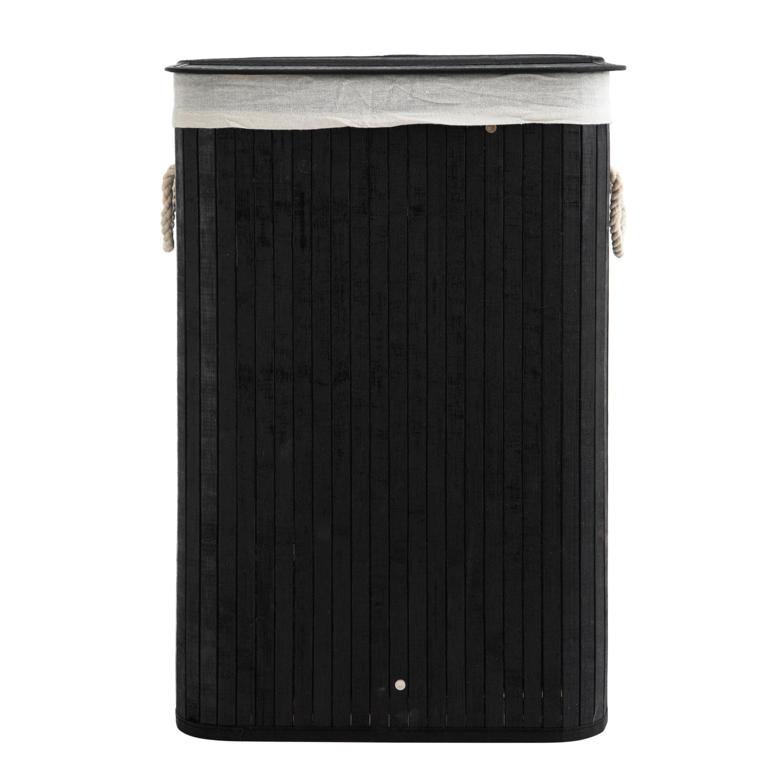 SUHO BAMBU ÇAMAŞIR SEPETİ SİYAH 40X30X61