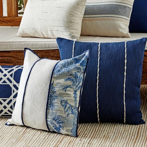  ALICE ÇİZGİLİ KIRLENT LACİVERT 50X50