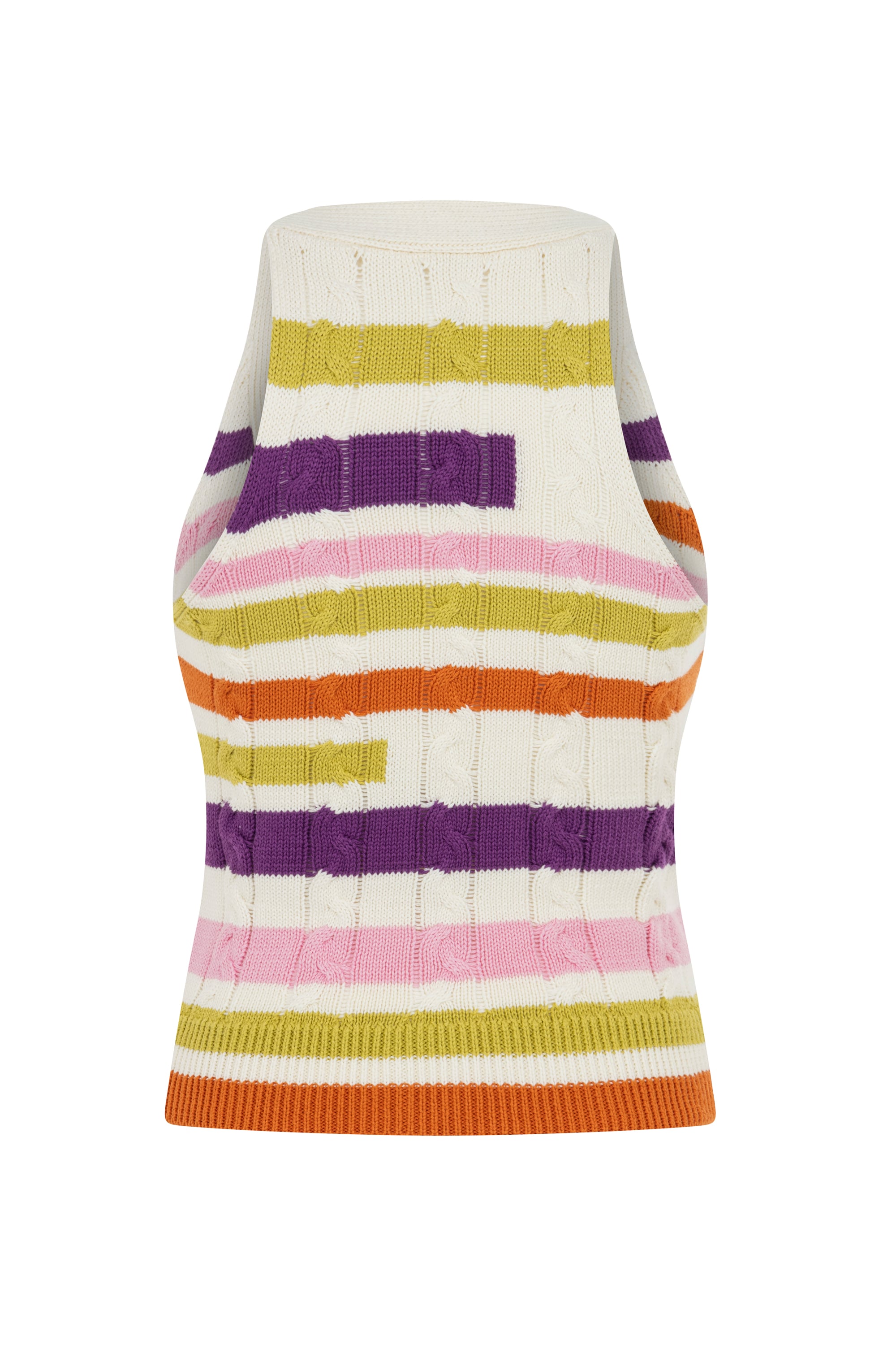 ÇİZGİLİ KOLSUZ TRİKO BLUZ