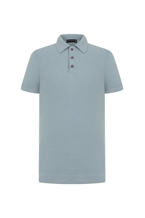  Erkek Mint Yeşil Polo Yaka Kısa Kollu Triko