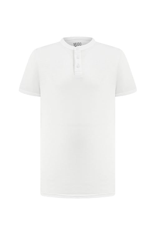  DÜĞMELİ KISA KOLLU T-SHIRT