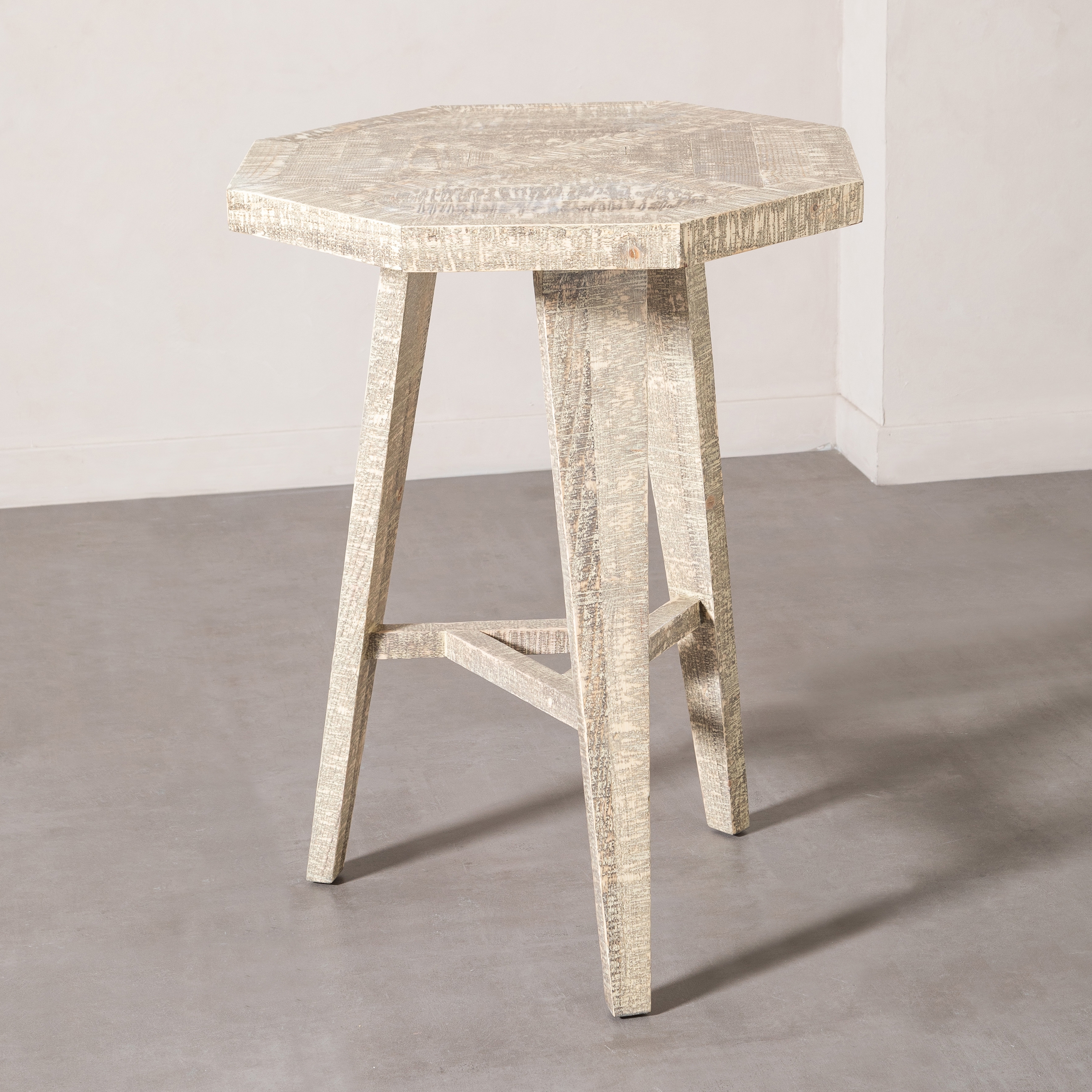 GOOSE MASİF AHŞAP ESKİTME BAR MASASI NATUREL