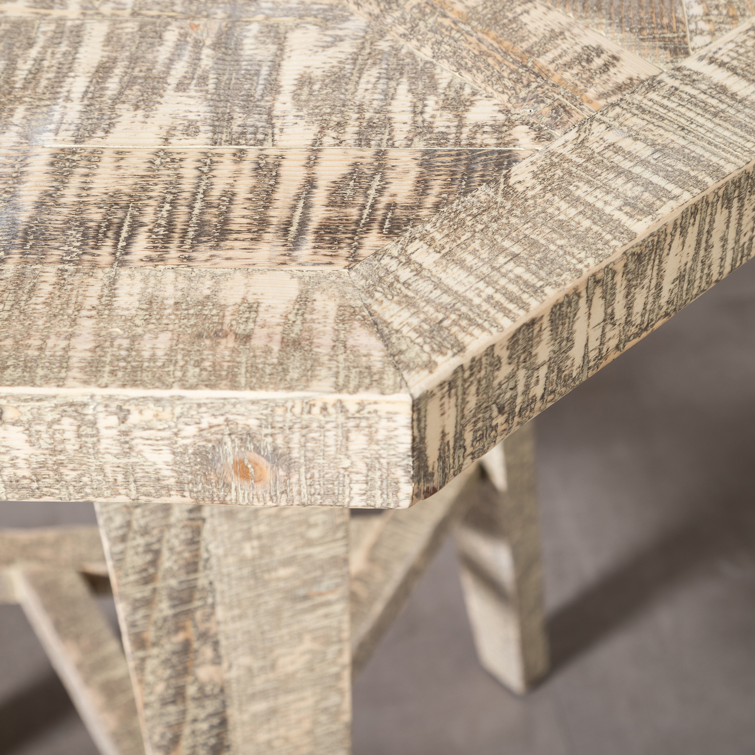 GOOSE MASİF AHŞAP ESKİTME BAR MASASI NATUREL