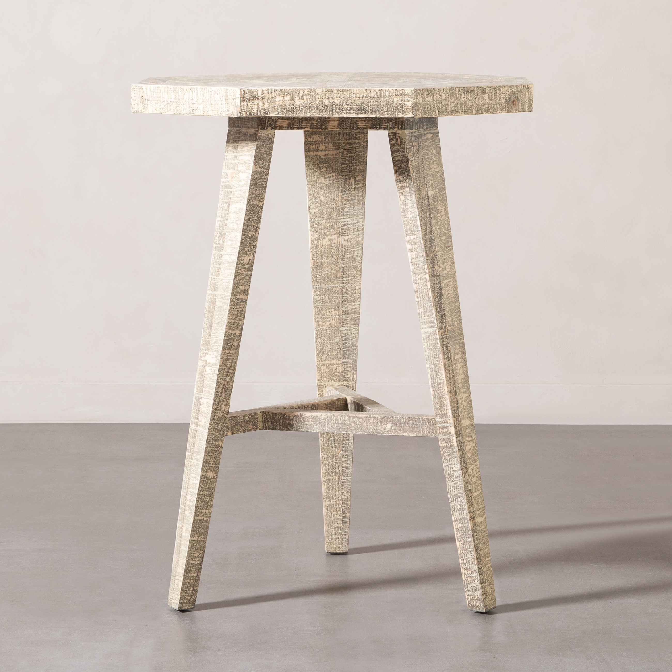 GOOSE MASİF AHŞAP ESKİTME BAR MASASI NATUREL